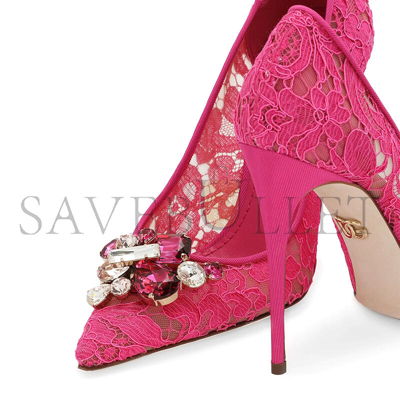 DOLCE GABBANA RAINBOW LACE PUMPS IN LUREX LACE CD1823AQ07480422